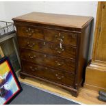 A George III mahogany chest, formerly a tallboy top section, width 105cm, depth 56cm, height 108cm