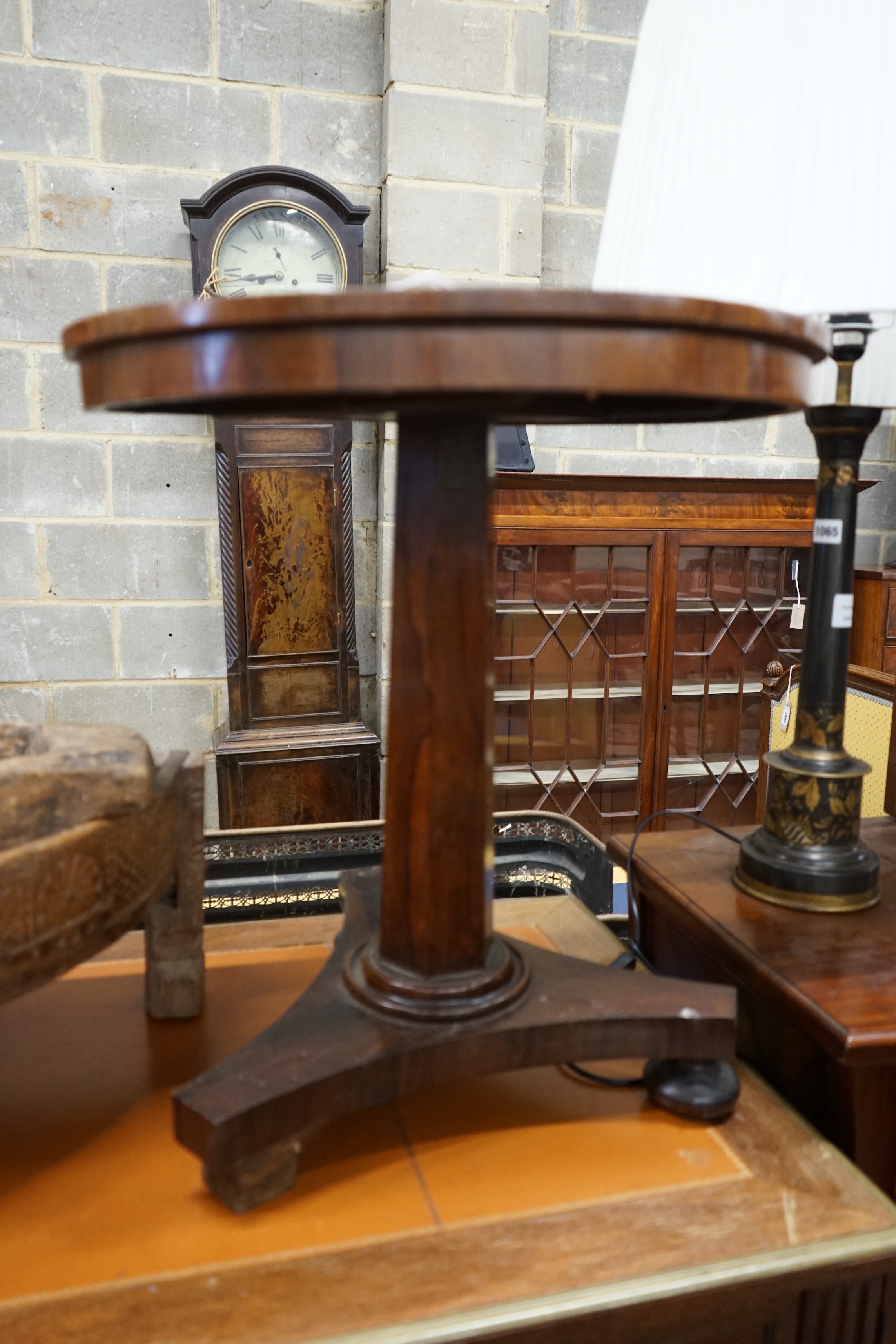 A Victorian circular rosewood occasional table, diameter 55cm, height 60cm - Image 3 of 3