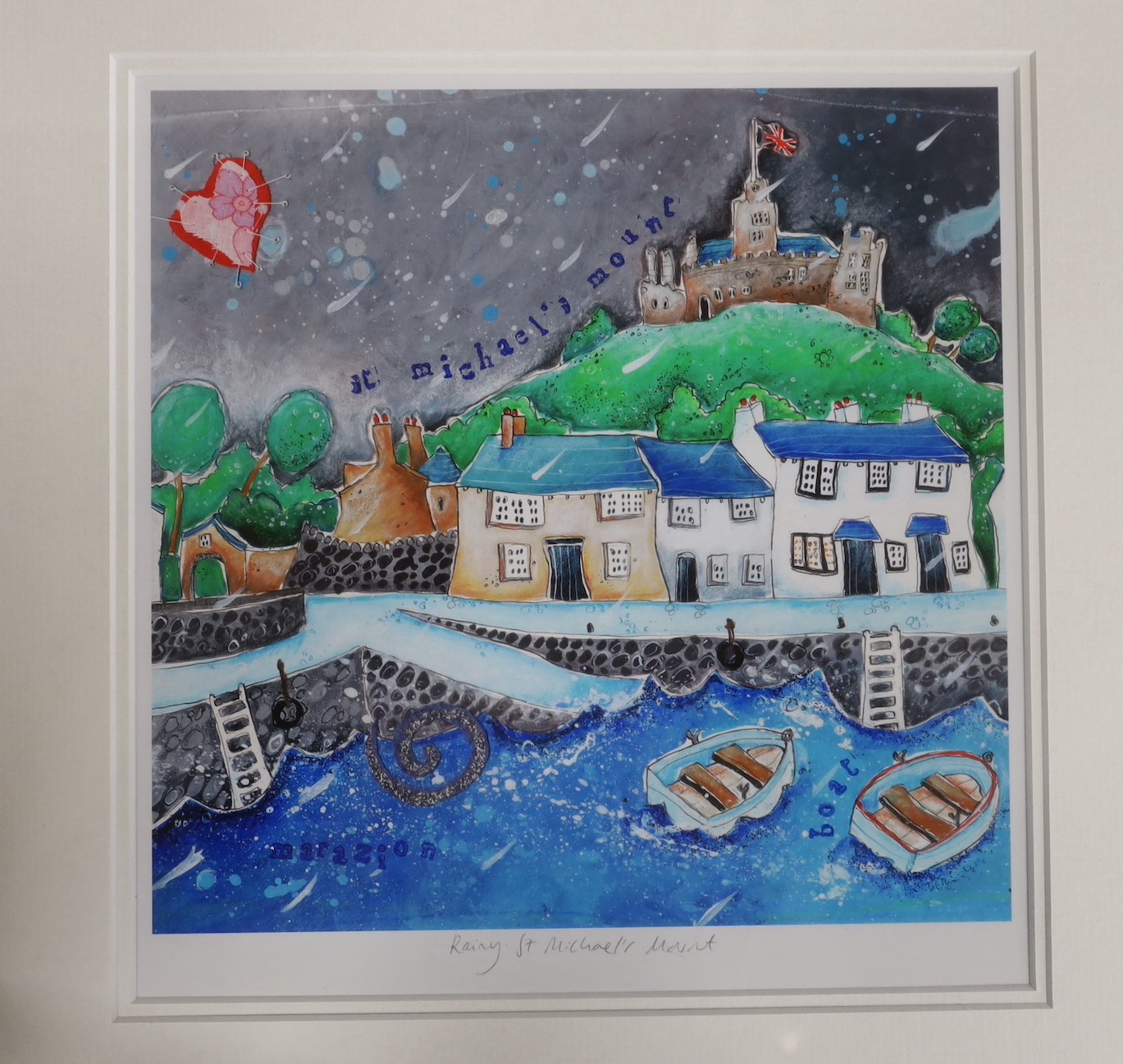 Rebecca Morse (Modern British) three pen, ink and watercolours, Polperro Festival, a poster - Image 4 of 4