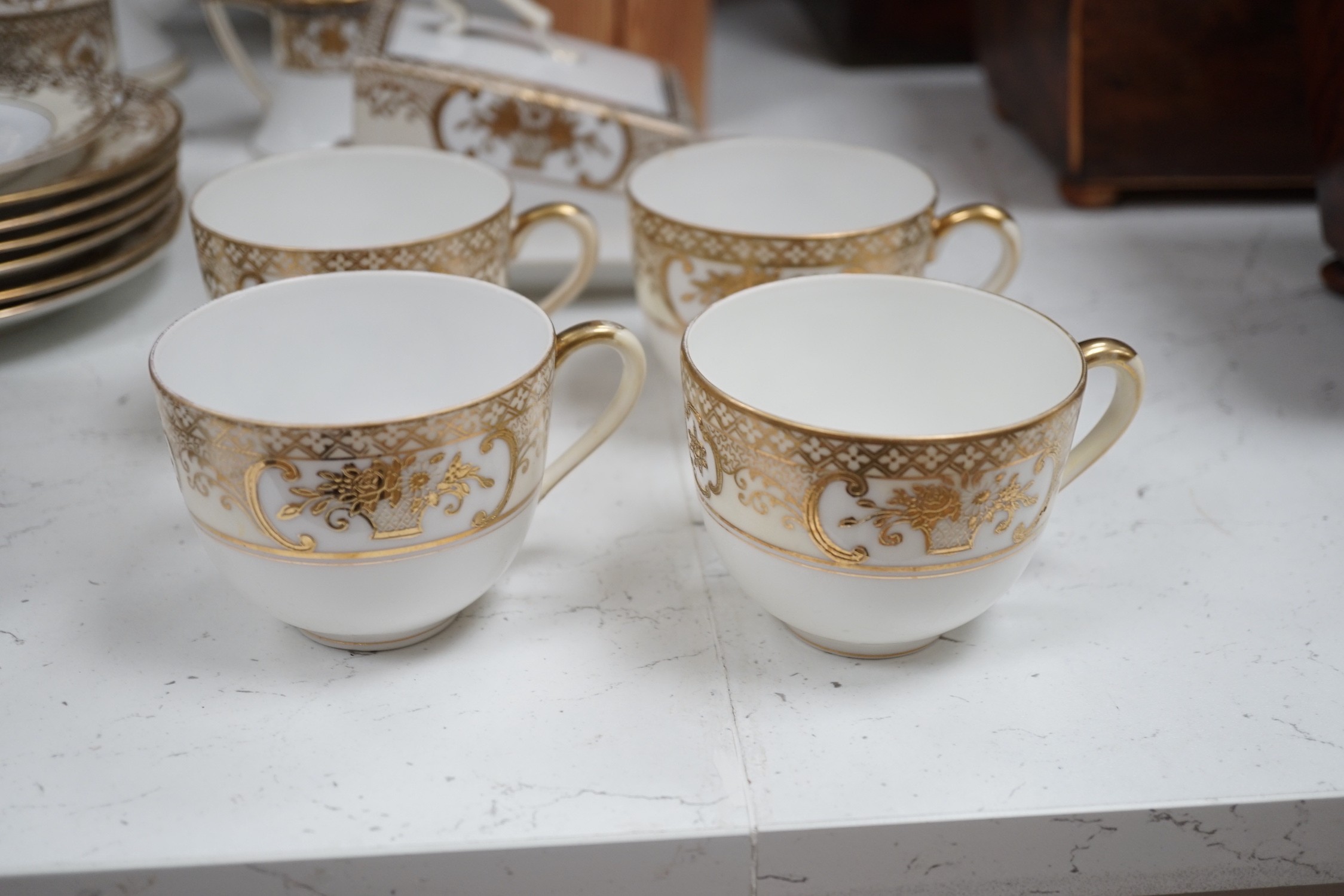 A Noritake tea and coffee set, pattern number 44318 - Image 2 of 9