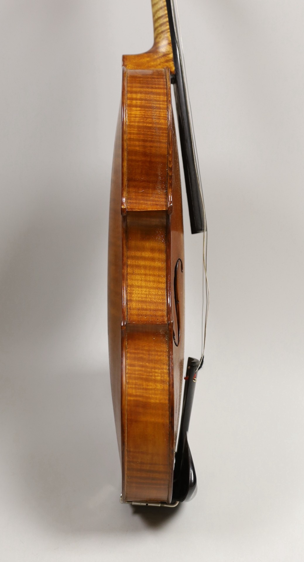 A violin, labelled Luigi Salsedo, with two bows, in case - Image 6 of 14