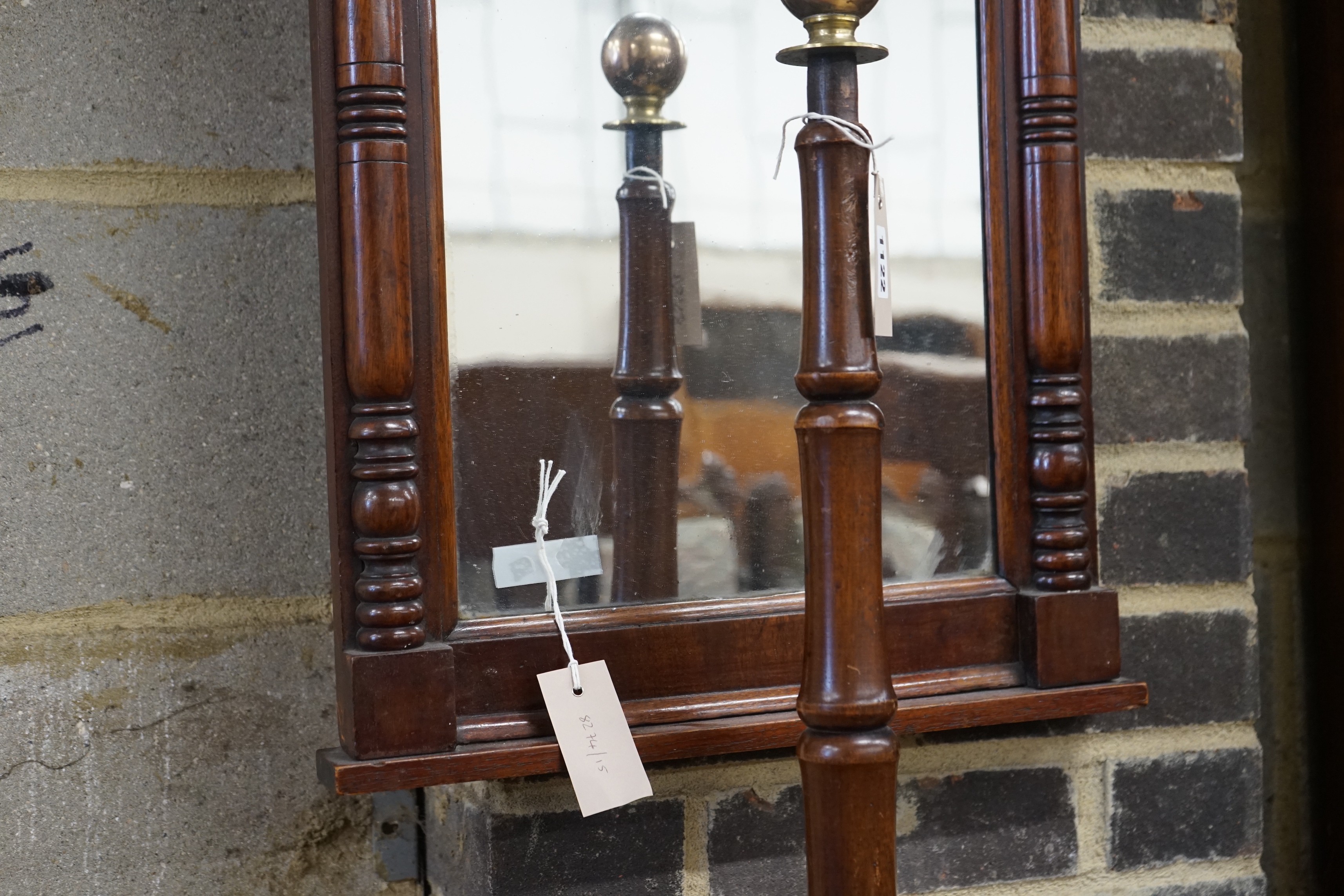 A 19th century mahogany pier glass, width 42cm, height 71cm - Image 3 of 3