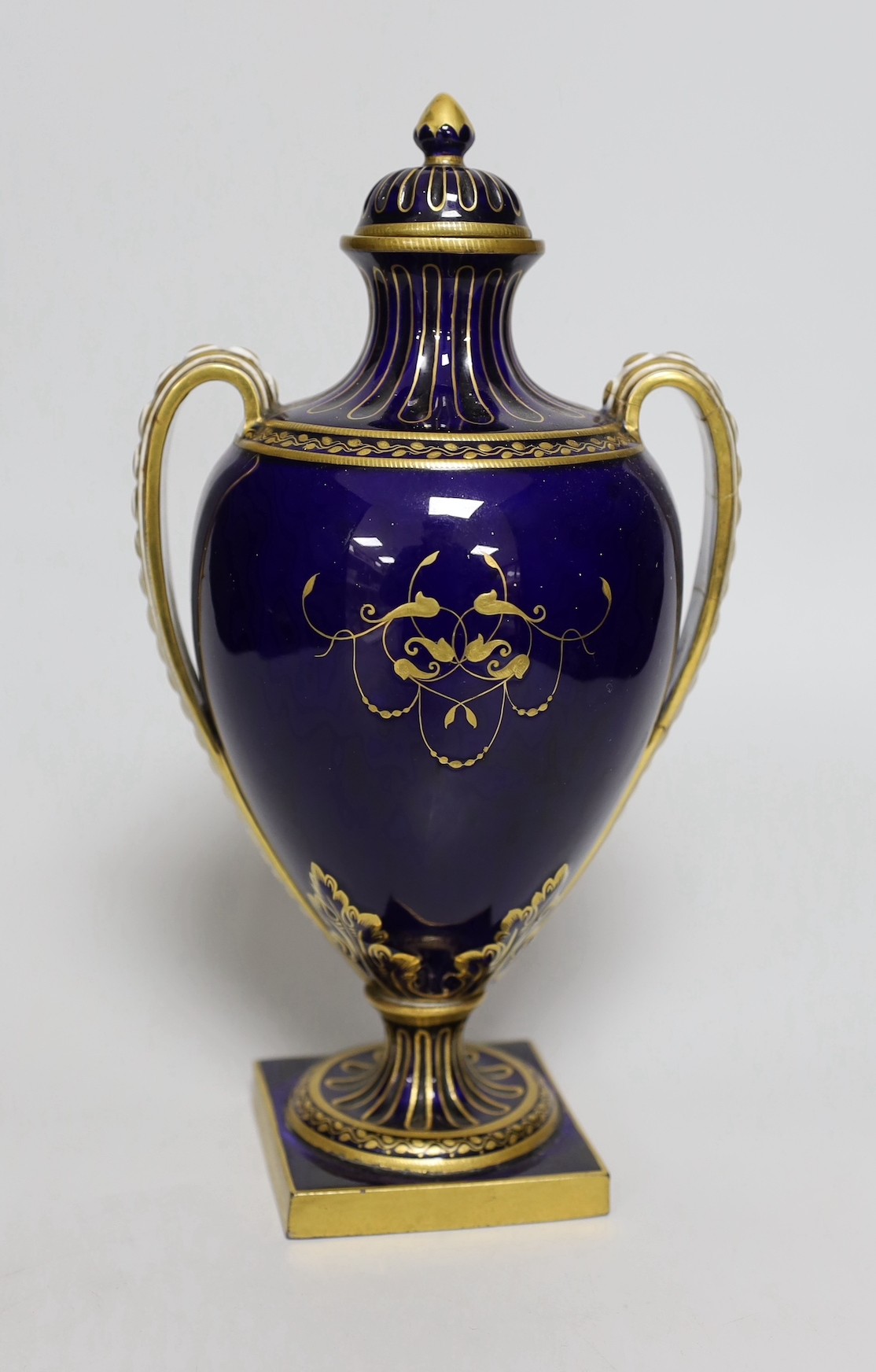 A Minton vase and cover painted with an unclothed fairy swinging from a vine, strongly attributed to - Image 2 of 5