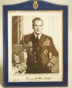 Lord Mountbatten of Burma, a signed photograph dated 1968 with dedication in gilt tooled Jarrolds