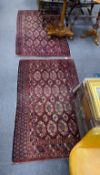 A pair of Chuval (Turkmen) rugs, 146 x 89cm