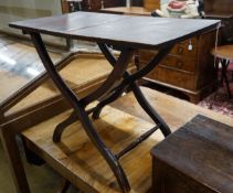 A Victorian provincial pine coaching table, length 94cm, depth 49cm, height 68cm