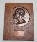 Frank Bowcher (1864-1938) bronze portrait relief plaque ‘To commemorate Edward Nettleships work