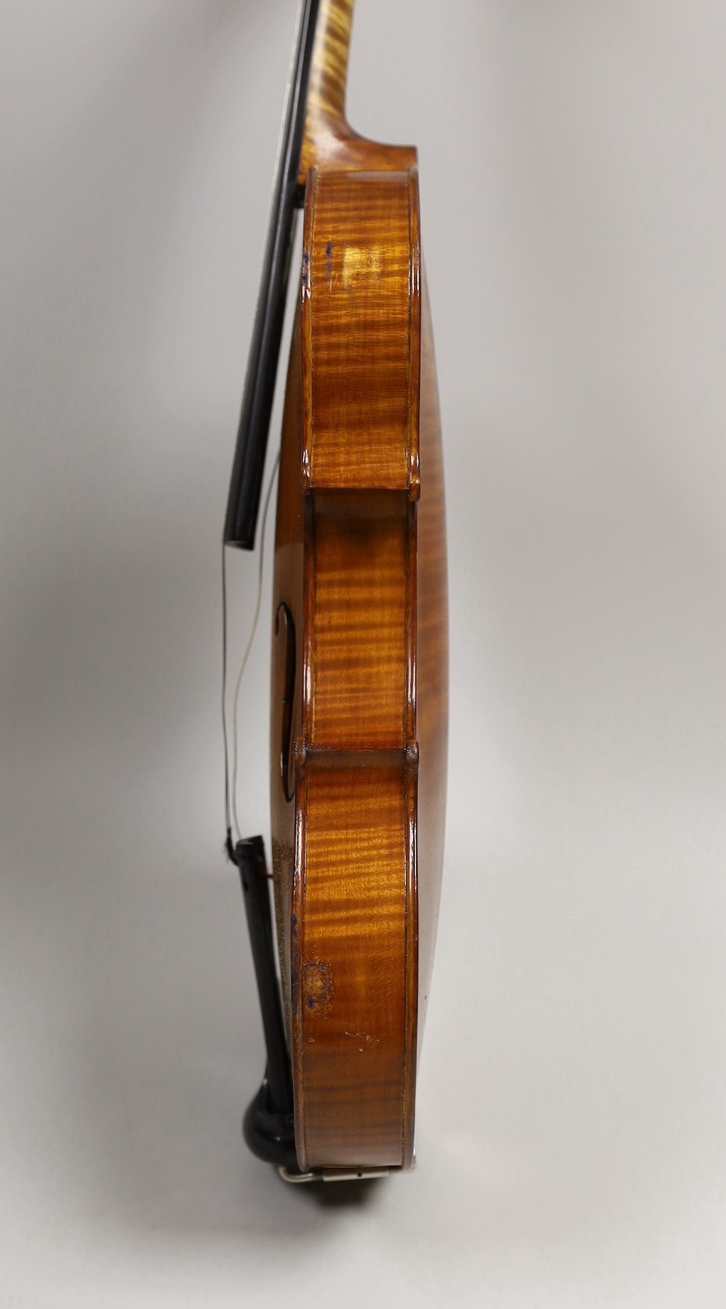 A violin, labelled Luigi Salsedo, with two bows, in case - Image 4 of 14