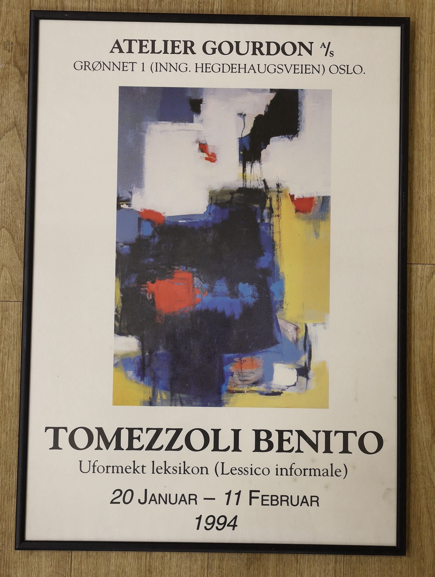A colour poster for Benito Tomezzoli Exhibition at Atelier Gourdon 1994, 69 x 49cm - Image 2 of 2