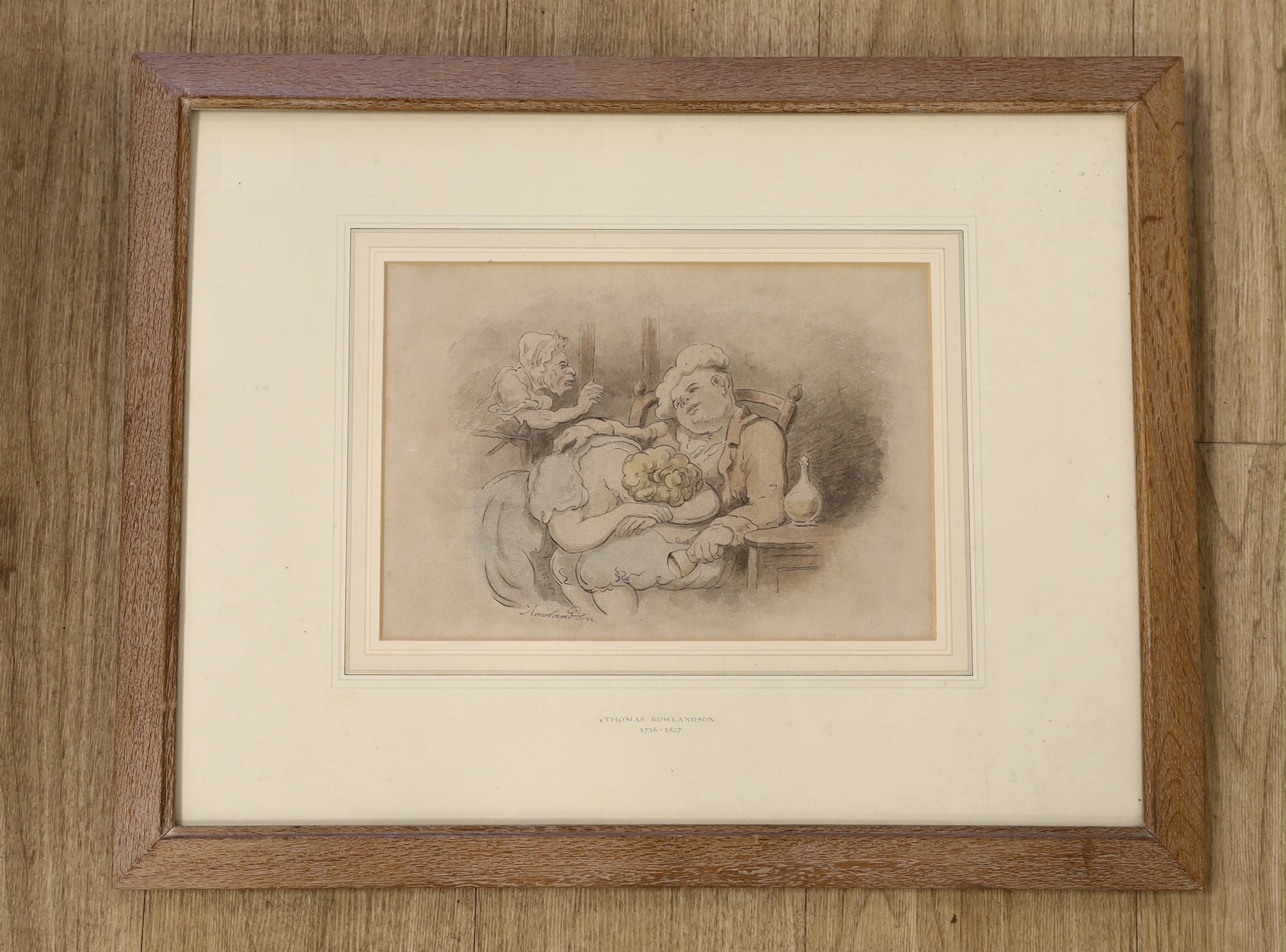 Thomas Rowlandson (1756-1827), ink and watercolour, 'The Drunkard', signed with Bootle Art Gallery - Image 2 of 5