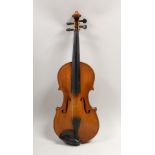 A violin, labelled Luigi Salsedo, with two bows, in case
