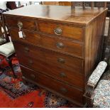 A George III mahogany chest, width 107cm, depth 51cm, height 113cm