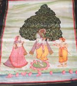 A group of twenty five early 20th century Indian School, paintings of deities on linen