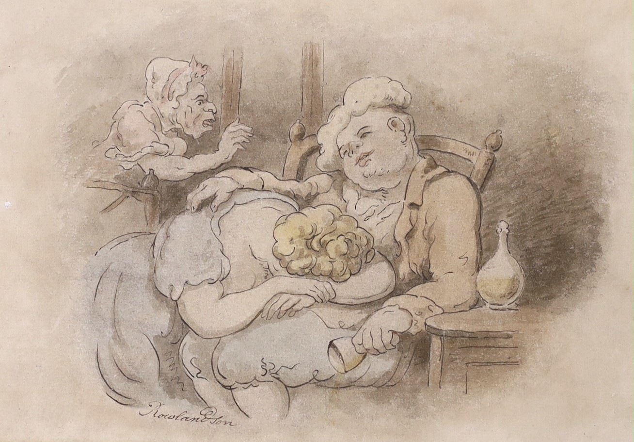 Thomas Rowlandson (1756-1827), ink and watercolour, 'The Drunkard', signed with Bootle Art Gallery