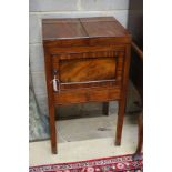 A George III mahogany enclosed washstand, width 50cm, depth 42cm, height 87cm