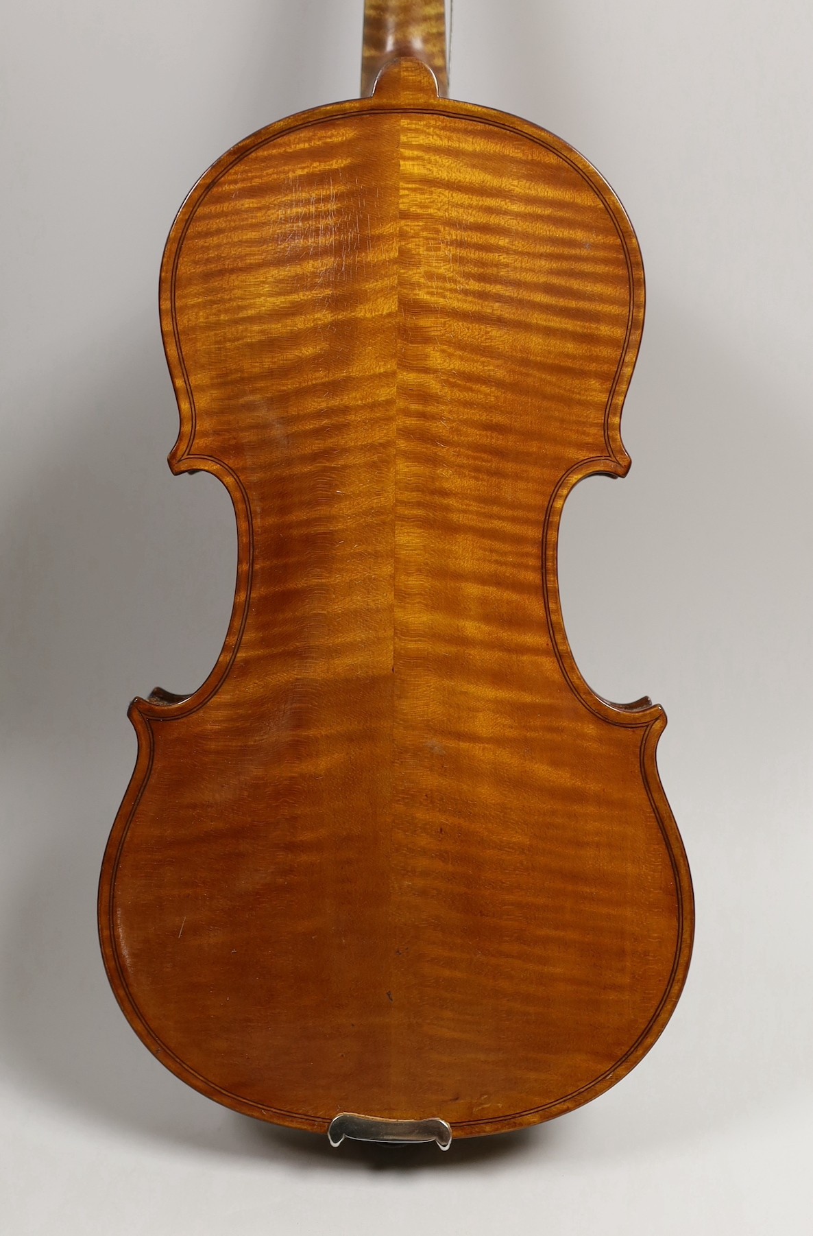 A violin, labelled Luigi Salsedo, with two bows, in case - Image 9 of 14