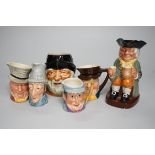 5 Royal Doulton toby jugs and a collection of similar toby jugs