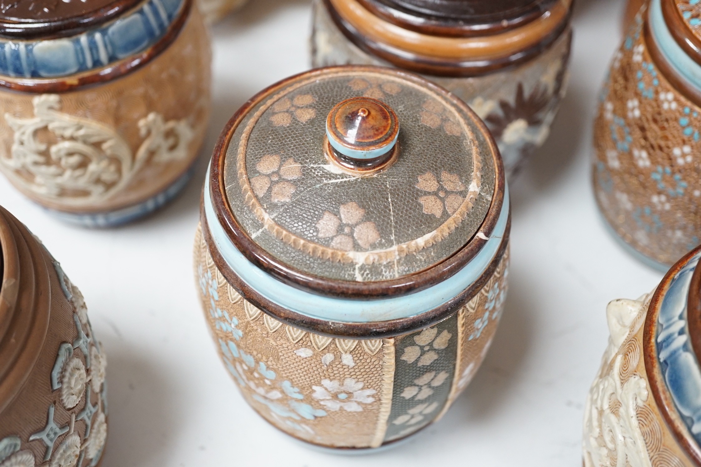 A quantity of Doulton stoneware tobacco jars and jugs - Image 7 of 10