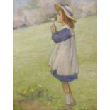 Margetson, pastel, Girl blowing a dandelion, signed and dated 1923, 37 x 29cm