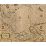 After Mount & Page, 18th century style, map of the North Sea, 44 x 53cm