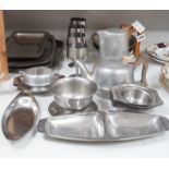 Various 1960's stainless steel wares including Danish and Piqcuot ware