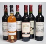 Six bottles of assorted Bordeaux - Chateau L’Ombriere 2017 x2, Les Jardins Gascons Cotes De Gascogne