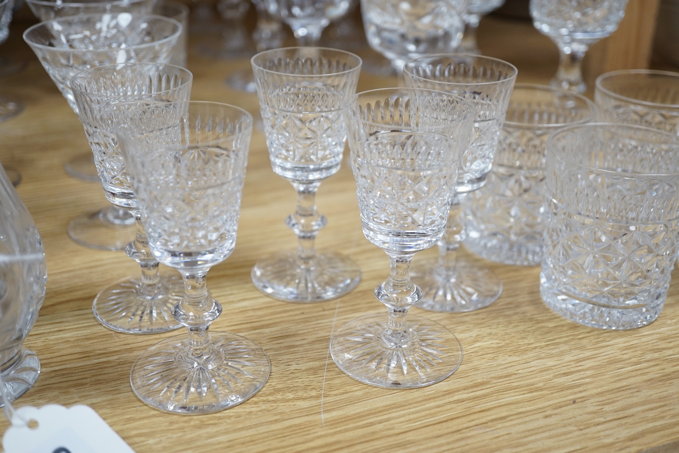 A set of six Edinburgh wine glasses, together with other mixed part-sets of glasses - Image 2 of 7