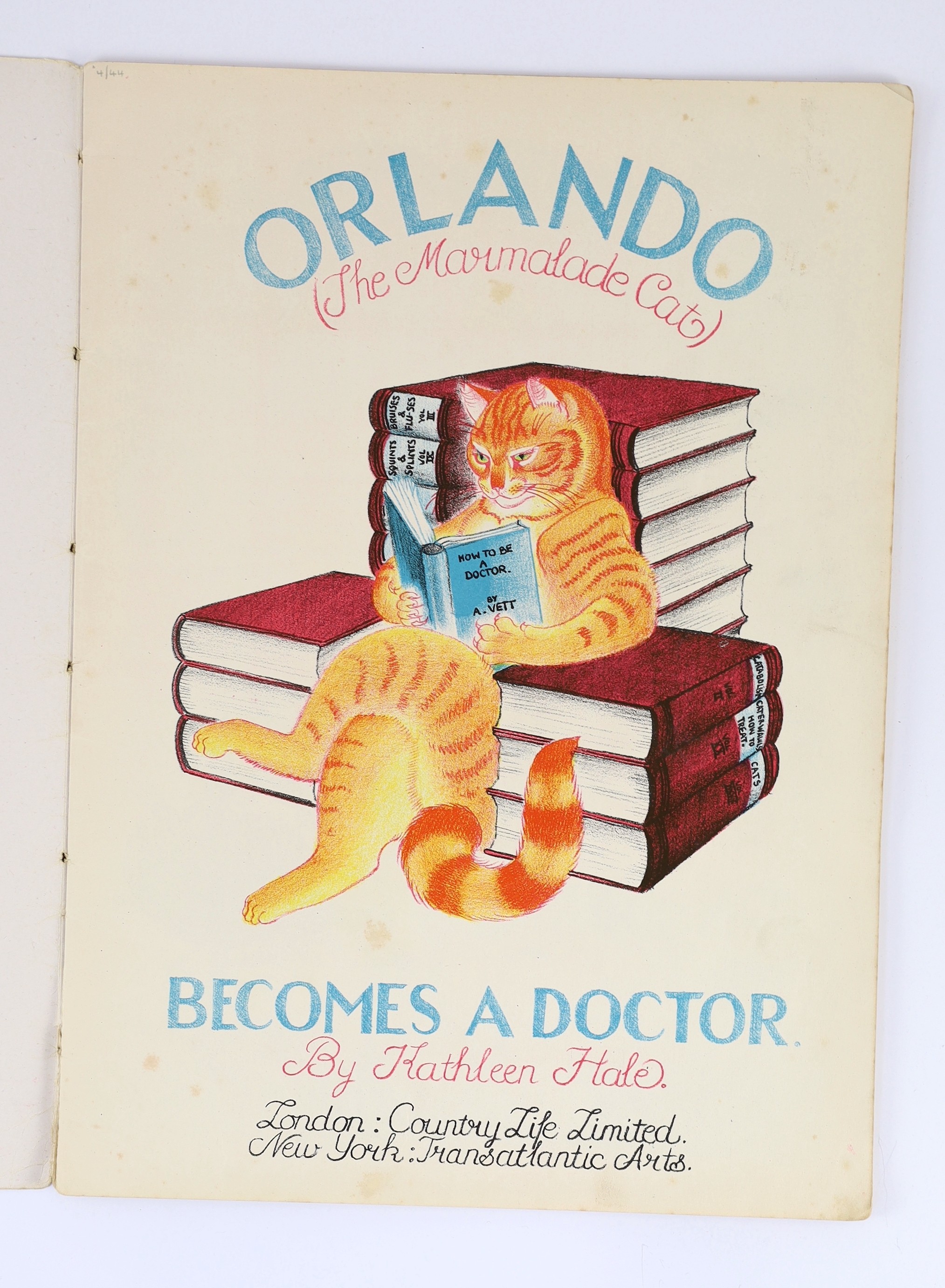 ° ° Hale, Kathleen - Orlando (the Marmalade Cat). Becomes a Doctor. First edition, coloured - Image 12 of 14