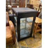 A Victorian painted counter top shop display case, width 58cm, depth 58cm, height 99cm