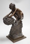 Achille D’Orsi (1845-1922) - bronze figure, "Pescatore di Polpi" (The Octopus Fisherman) 38cm tall