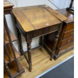 A Victorian pine clerk’s desk, width 61cm, depth 55cm, height 105cm