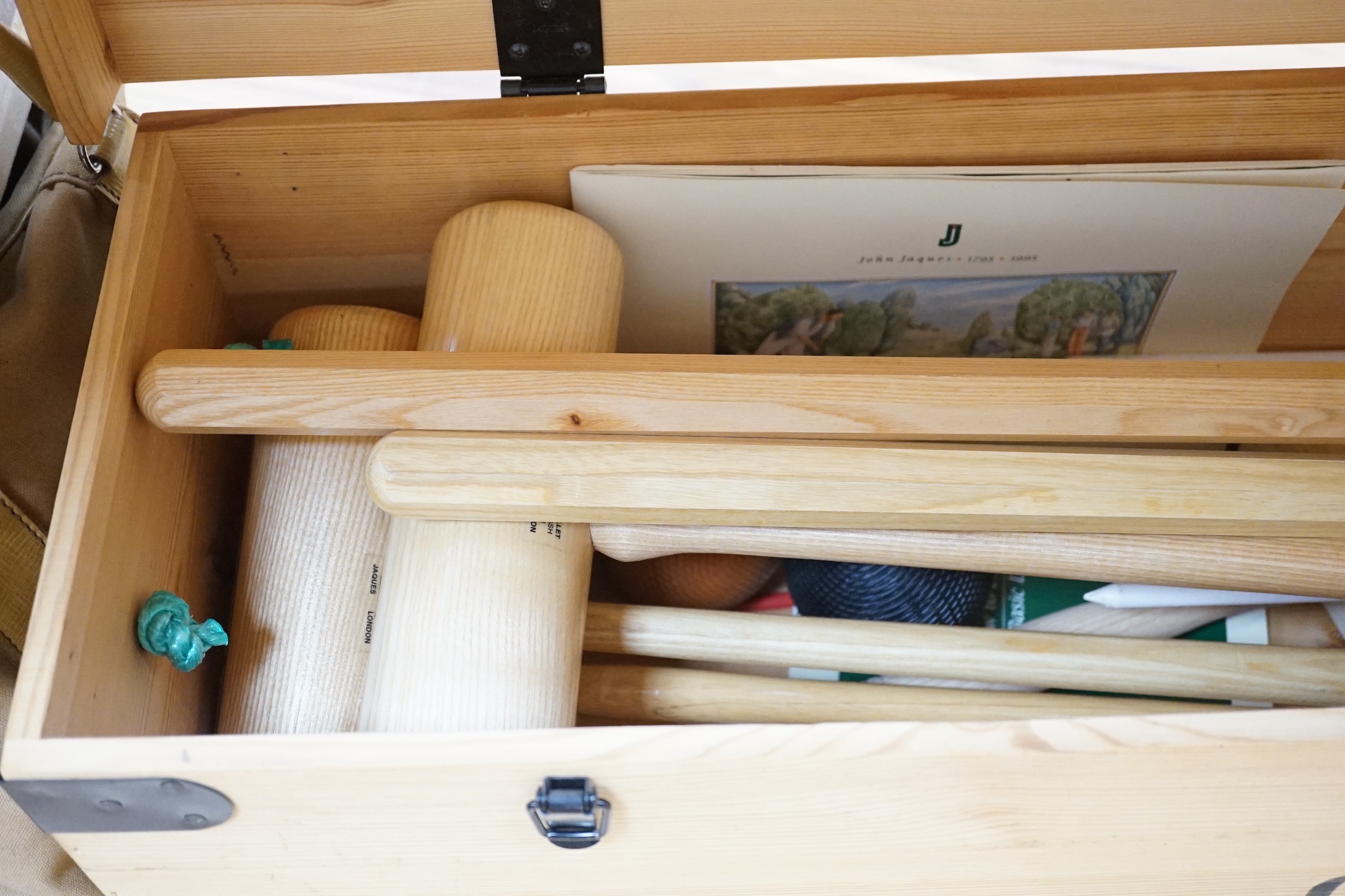 A Jaques croquet set, in original pine box - Image 3 of 4