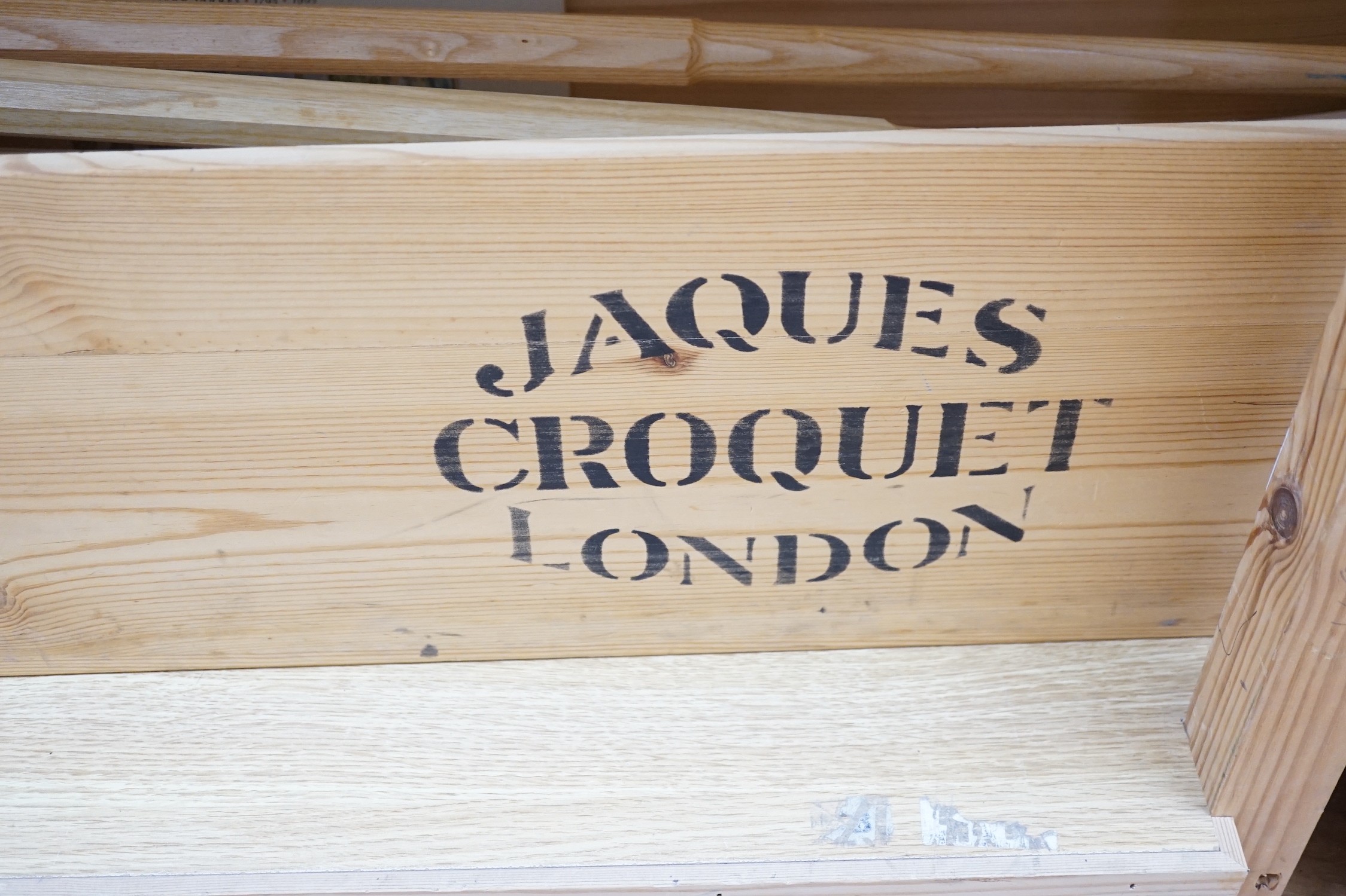A Jaques croquet set, in original pine box - Image 2 of 4