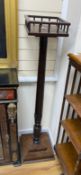 A George III and later mahogany torchere, (adapted) height 142cm