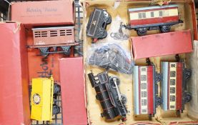 Hornby gauge 0 locomotives, rolling stock and accessories, and a boxed Hornby M-Series trainset,