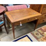 An early 19th century Dutch inlaid walnut side table, width 94cm, depth 60cm, height 70cm