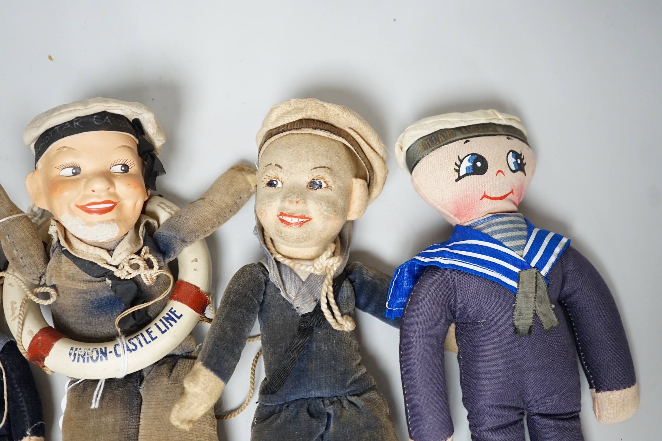 A Nora Wellling ‘sailor doll’ Union-Castle Line, two others and a later cloth sailor doll, (4) - Image 3 of 3