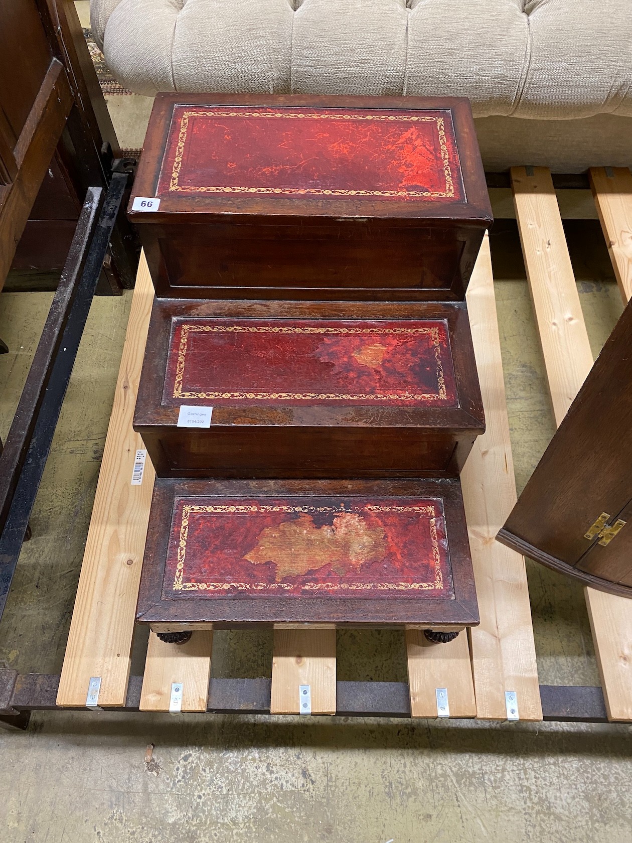 A Victorian mahogany step commode, width 45cm, depth 66cm, height 48cm - Image 2 of 2