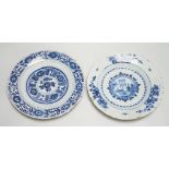 Two 18th century Delft plates, 24cm