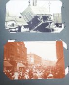 Three postcard albums including postcards related to London, London during the war, naval scenes,