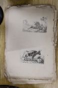 English School, 19th century, a group of 27 sheets of engravings of varying rural scenes,