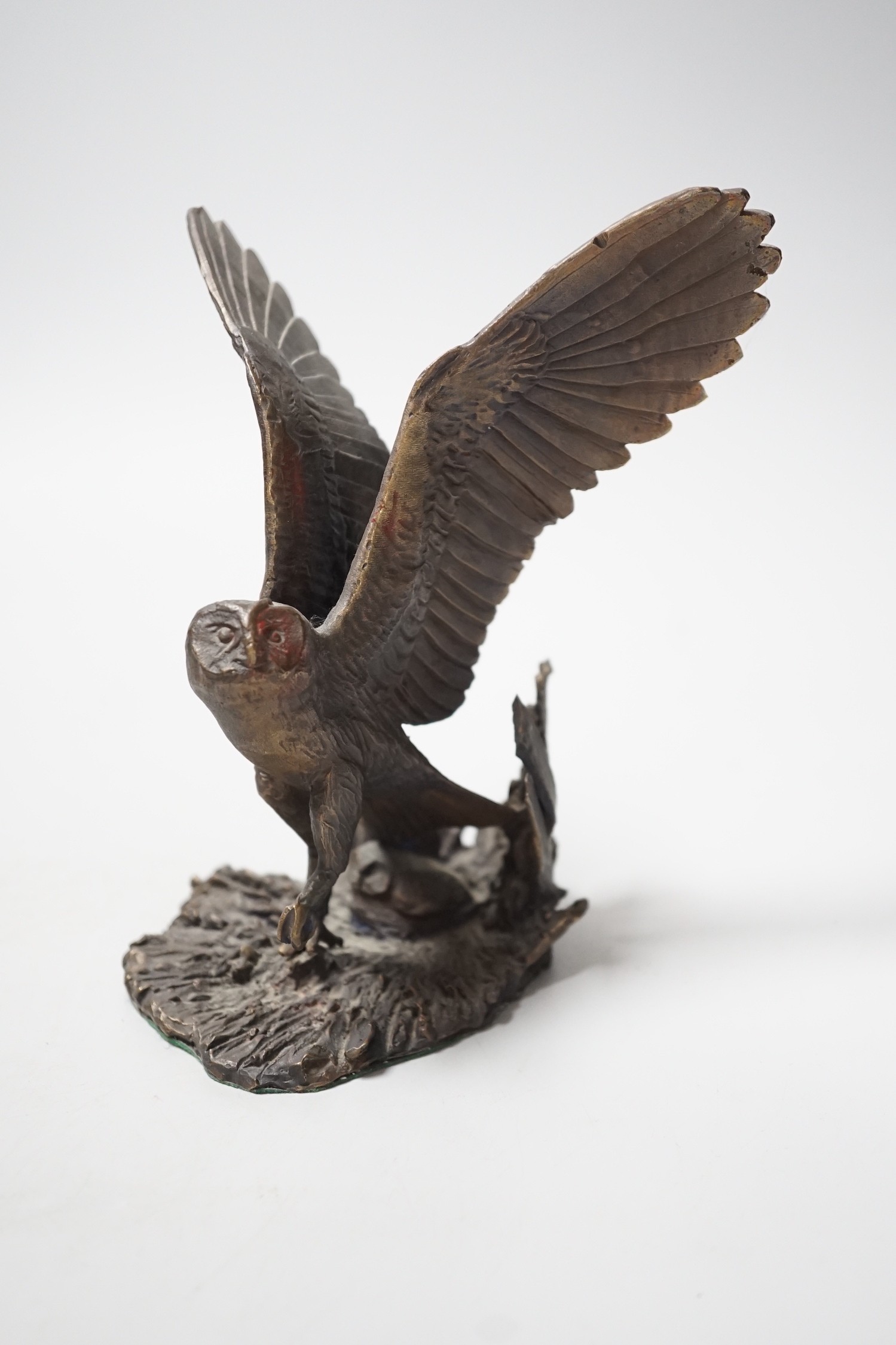 Paul Eaton - a limited edition bronze owl, signed and dated ‘91. Numbered 013. 16.5cm - Image 2 of 5