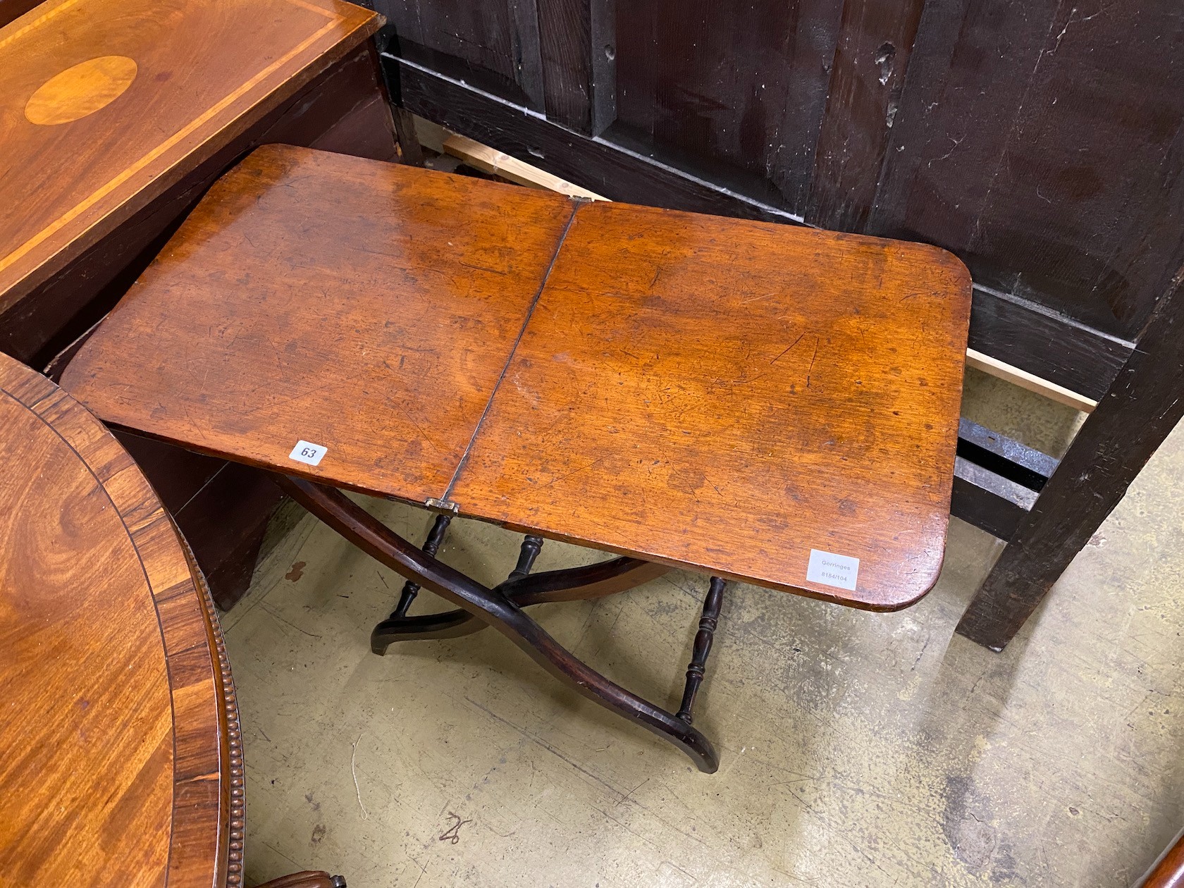 A Victorian rectangular mahogany coaching table, length 90cm, width 45cm, height 69cm - Image 2 of 2