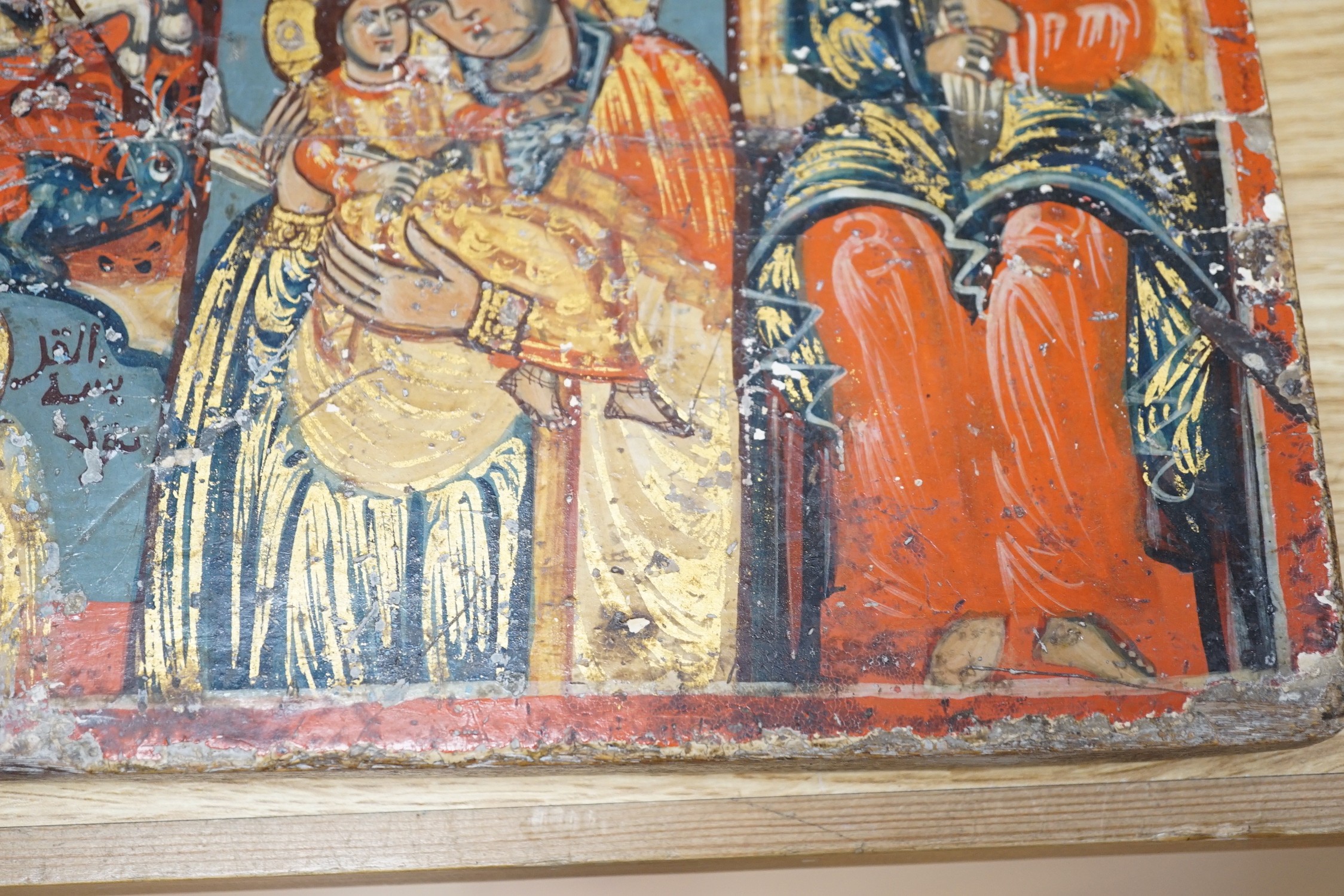 Two polychrome icons, largest 30cms high - Image 7 of 8