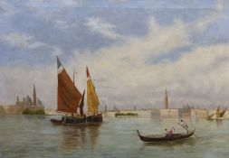 J.J. Weatherston, late 19th/early 20th century, oil on canvas, Venetian scene, signed and dated