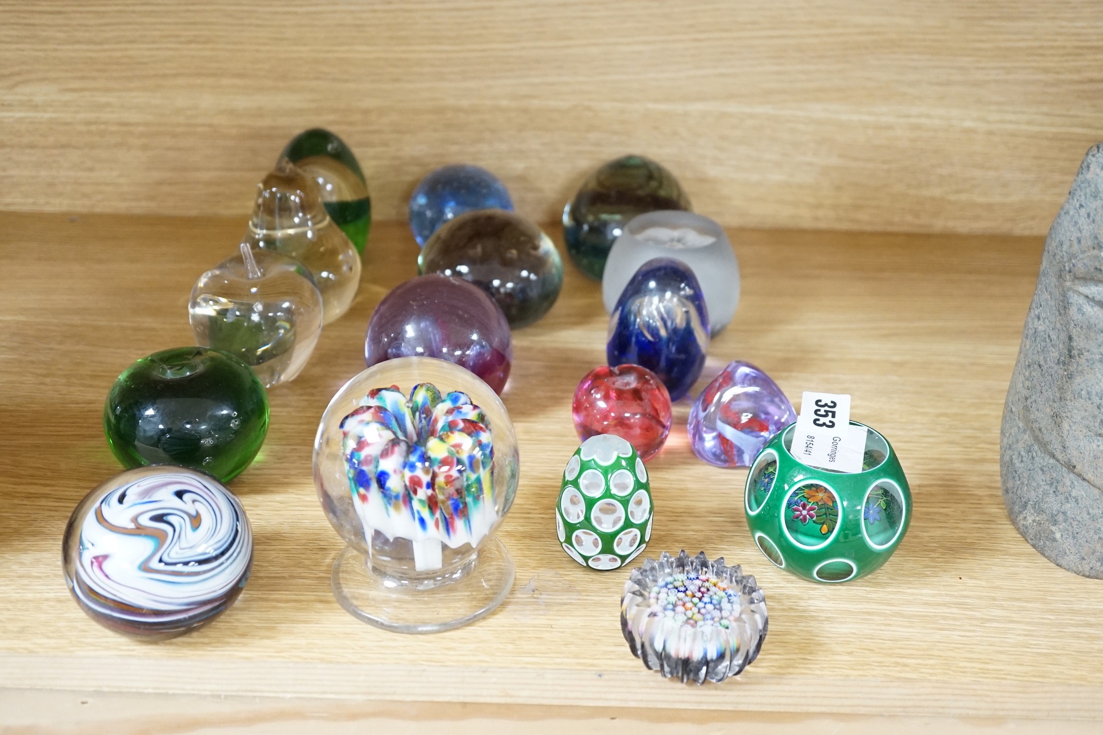 A collection of mixed paperweights to include a faceted floral Perthshire example, other Scottish - Image 2 of 7