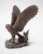 Paul Eaton - a limited edition bronze owl, signed and dated ‘91. Numbered 013. 16.5cm