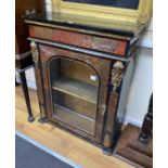 A 19th century French Boulle pier cabinet, with gilt metal mounts, width 80cm, depth 29cm, height
