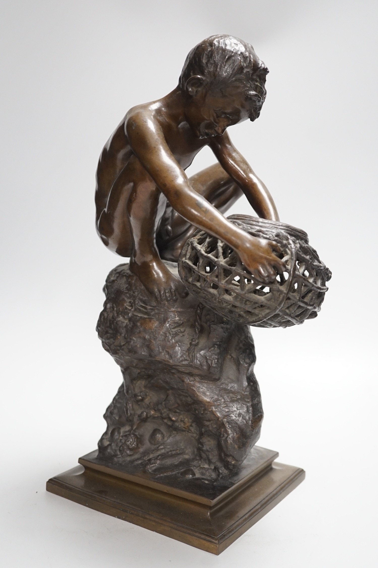 Achille D’Orsi (1845-1922) - bronze figure, "Pescatore di Polpi" (The Octopus Fisherman) 38cm tall - Image 3 of 4