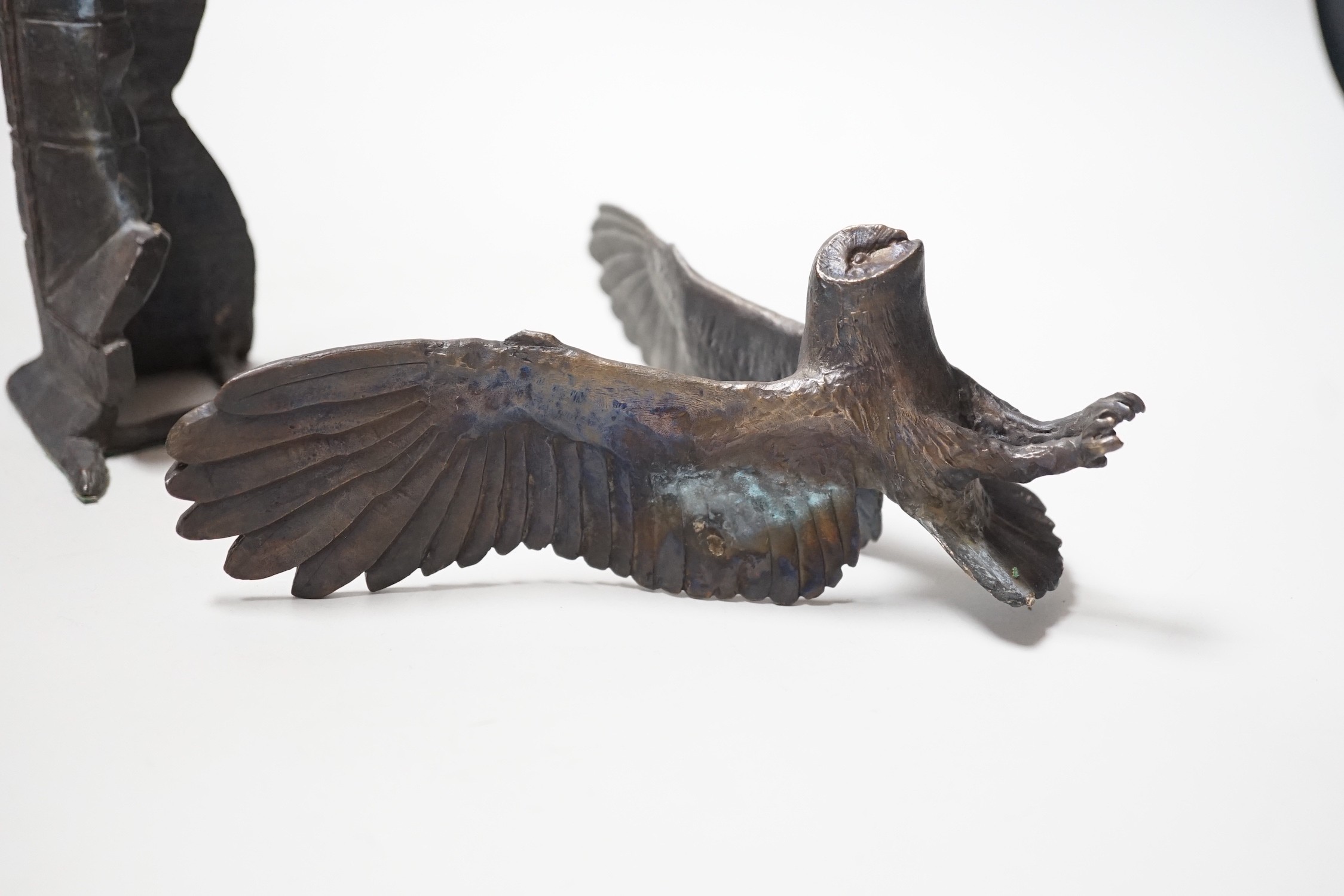 Paul Eaton - a limited edition bronze owl, signed and dated ‘91. Numbered 010 (a.f.) - Image 2 of 4